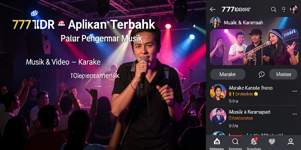 Antarmuka aplikasi 777IDR yang memudahkan pengguna untuk bernyanyi.
