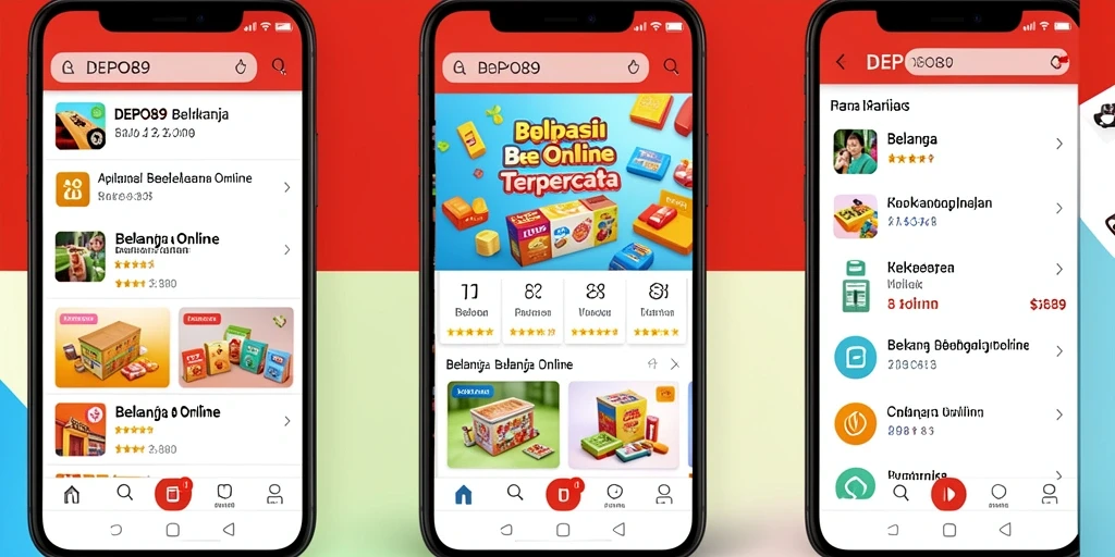 Tampilan antarmuka aplikasi DEPO89 yang ramah pengguna untuk belanja online.