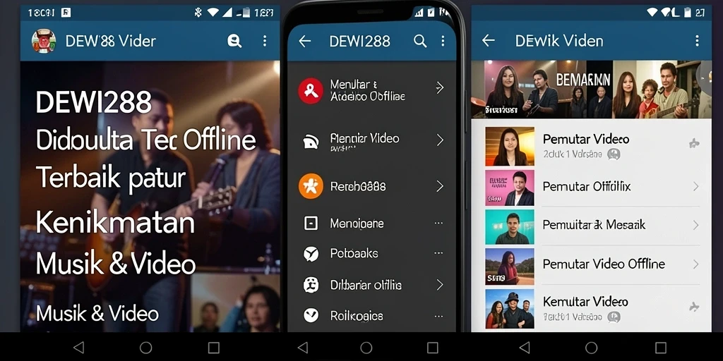 Antarmuka DEWI288 yang memudahkan pemutaran video offline.
