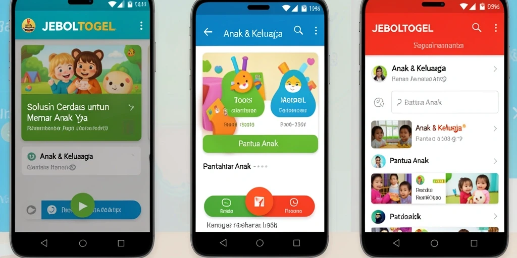 Antarmuka JEBOLTOGEL yang interaktif untuk memantau anak.