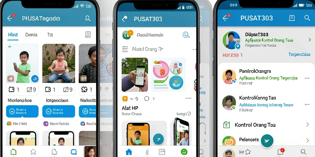 Tampilan antarmuka PUSAT303 dengan fitur kontrol orang tua yang jelas.