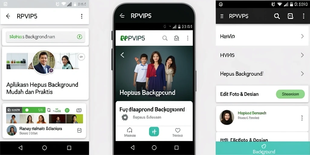 Antarmuka RPVIP5 menampilkan proses penghapusan background yang mudah dan cepat.