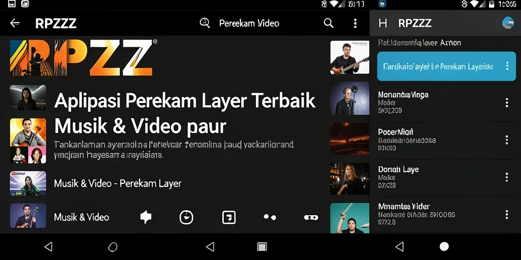 Screenshot tampilan antarmuka aplikasi Perekam Layar RPZZZ.