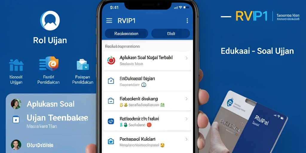 Tampilan antarmuka modern RVIP1 untuk Soal Ujian.