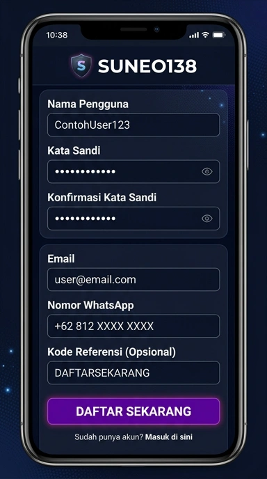 Cara Registrasi Akun Baru di Suneo138